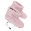 Heated Foot Warmer Electric Heating Booties Slippers, Soft Plush, Wear