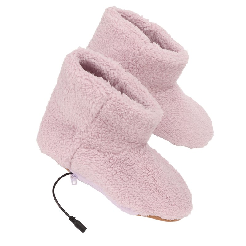 Heated Foot Warmer Electric Heating Booties Slippers, Soft Plush, Wear