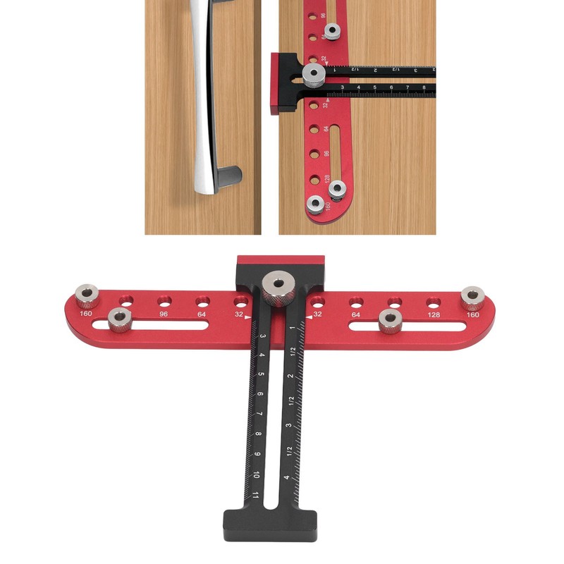 Handle Hole Drill Guide 4mm Cabinet Handle Jig Aluminum Alloy