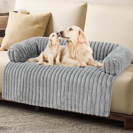 Luxurious Dog Couch Bed, Washable Calming Dog Couch Cover, Removable Couch Protector for Dogs, Waterproof Sofa Bed, Pet Bed Mats for Couch, Pet Couch Covers for Sofa(Grey, XL)