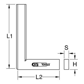 KS Tools 300.0201 Square DIN 875/1, 150mm