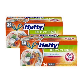 Hefty Recycling Trash Bags, 36 Count (Pack of 2)