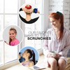 BasicSense 2PCS Large Velvet Glitter Scrunchies Shiny Hair Ties Bands