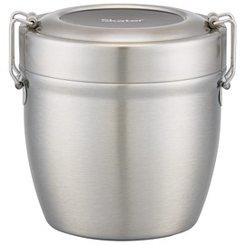 Skater STLBD6AG-A Antibacterial Insulated Lunch Box, Bowl Shaped, Stainless Steel, 19.7 fl oz (550 ml), Silver