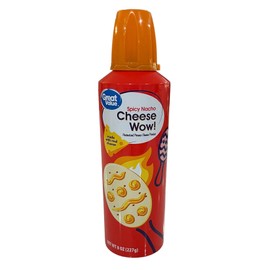 Generic Cheese Wow - Easy Cheese Spray Can - Spicy Nacho – 8oz Can – Crackers Sandwich Snack – On the Go