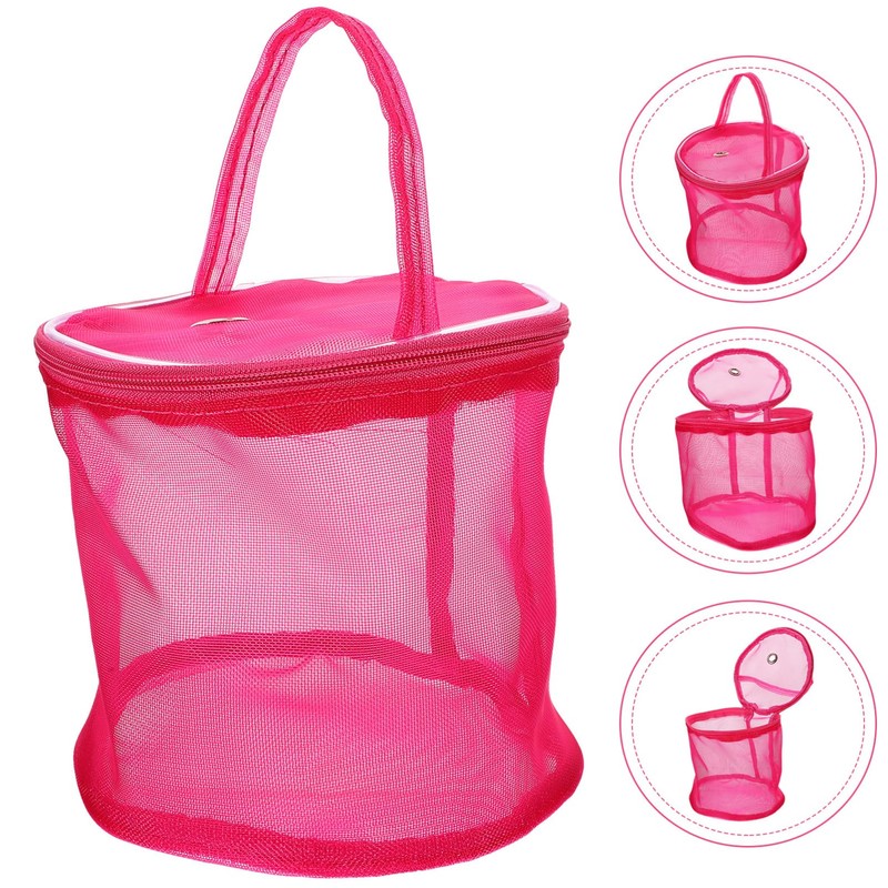 DOITOOL Knitting Bag Mesh Nylon Handle Crochet Hook Storage Organizer