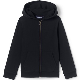 Lands' End Kids Zip Front Sweatshirt Large Black