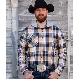 Flannel Hoodie for Men Hooded Flannel Shirt Casual Shirt Mens Buffalo Plaid Shirts Button Down Western Shirt Plaid Hoodie