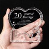 KWOOD Customized Engraved Heart-Shaped Crystal, 20 Year 20th Anniversary Wedding