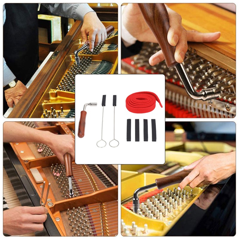 Piano Tuning Tool Temperament Strip Tuner Spanner Silicone Forks Mute