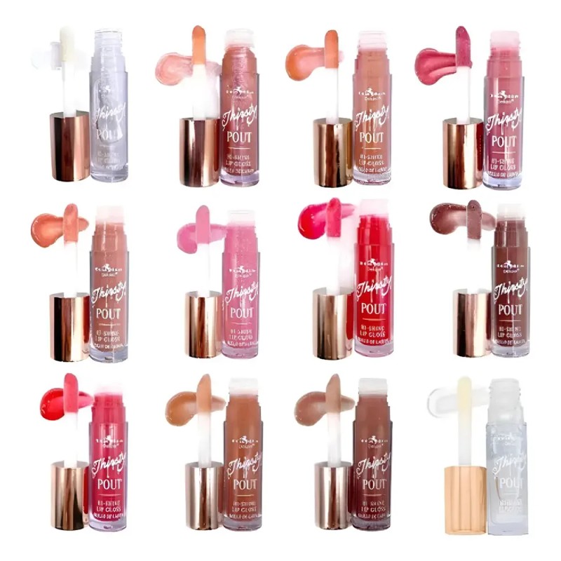 Italia Deluxe Thirsty Pout Pack 12 Unidades Brillo Labial