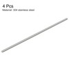 sourcing map 4Pcs M4 x 150mm Fully Threaded Rod 304