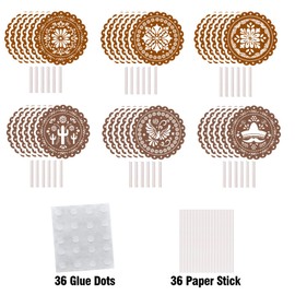 36Pcs Cielito Lindo Party Decorations - Cielito Lindo Papel Picado Cupcake Toppers for Birthday Baby Shower Mexican Cinco de Mayo Fiesta
