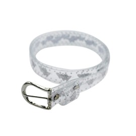 Women Girls Candy Color Laser Butterfly Print Belt Transparent Jelly Waist Belt for Pants Jeans Dress