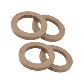 Motoforti Universal Speaker Spacer Adapter, Subwoofer Mounting Spacer, 4", Wood, Khaki, 4pcs