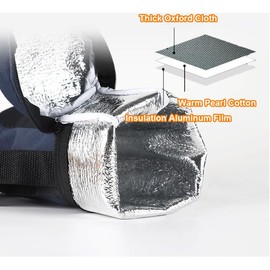 zalati Bottle Carry Bag Insulated Inner Keep Cool Warm with Strap for Drink Travel Picnic Carrier Tote - Blue