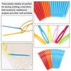 100 Pcs Large Eye Plastic Needles, 2.7inch/7cm Learning Needles, Yarn