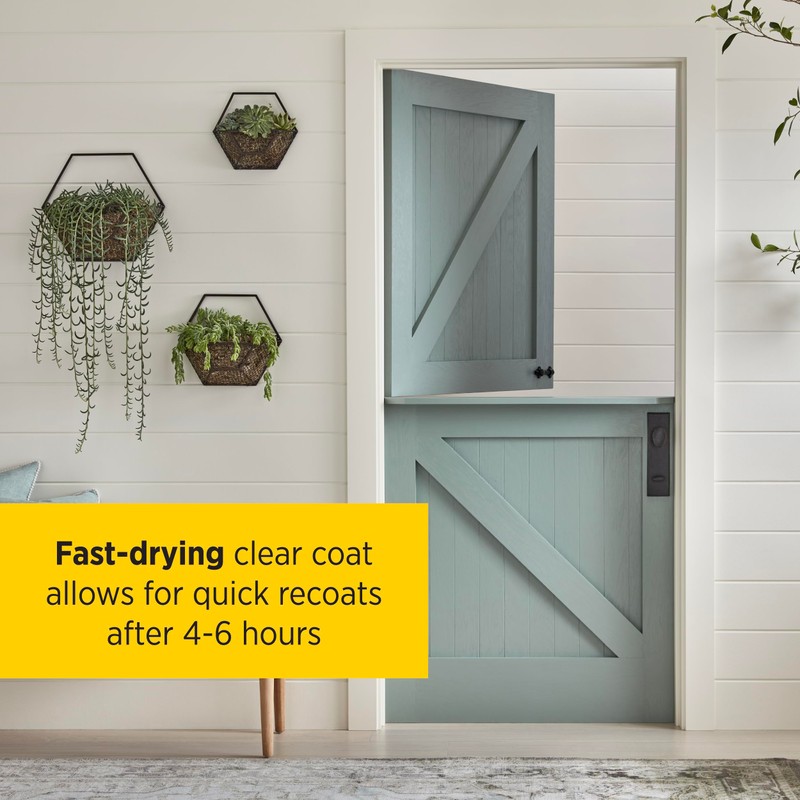 Minwax Fast Drying Polyurethane Spray, Protective Wood Finish, Clear Semi-Gloss,