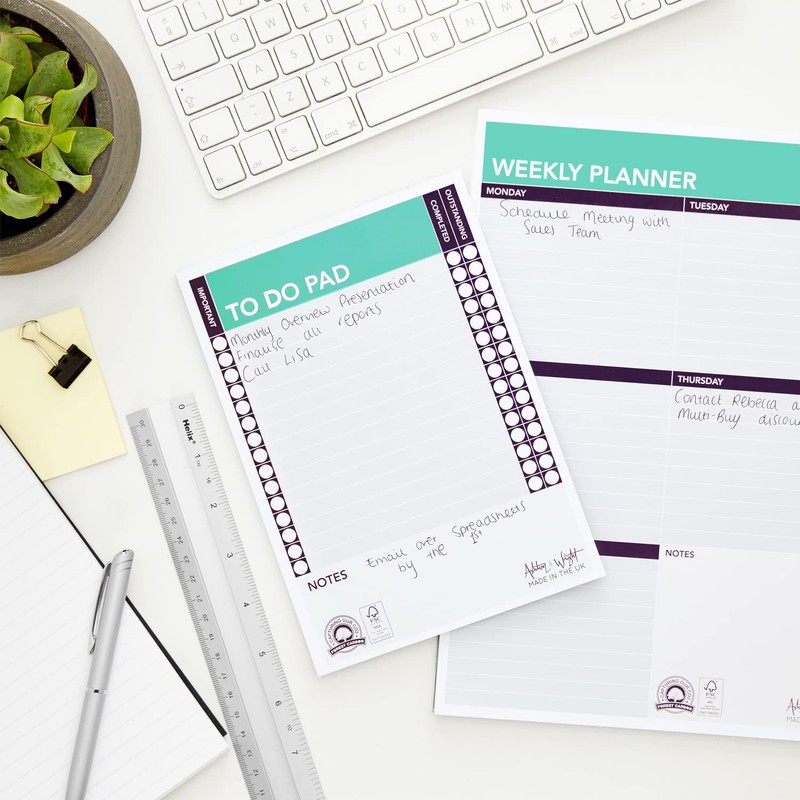 Ashton and Wright - A5 to Do Pad/Daily Schedule Planner/Desk