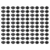 100 tuercas de plástico sin rosca, color negro, 4 mm,
