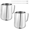 2 Pack Milk Frothing Pitcher 900ml 32oz Steaming Pitchers Stainless