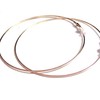 Clip-on Earrings 4 inch Hoop Rose Gold Plated 100mm Hoops