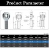 OUBULU 5/8” Heim Joints Rod End Kit, 0.625” Chromoly Joints