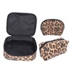 3pcs Makeup Cosmetic Storage Bag PU Leather Waterproof Zipper Closure