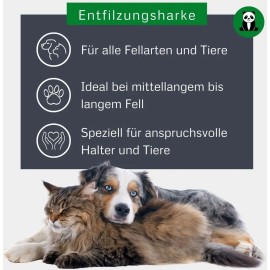 Alcott Bamboo Groom Dematting Rake With Stainless Steel Serrated Blades For Pets