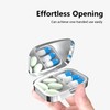 Pill Box-2 Compartment Small Pill Case Portable for Pocket &