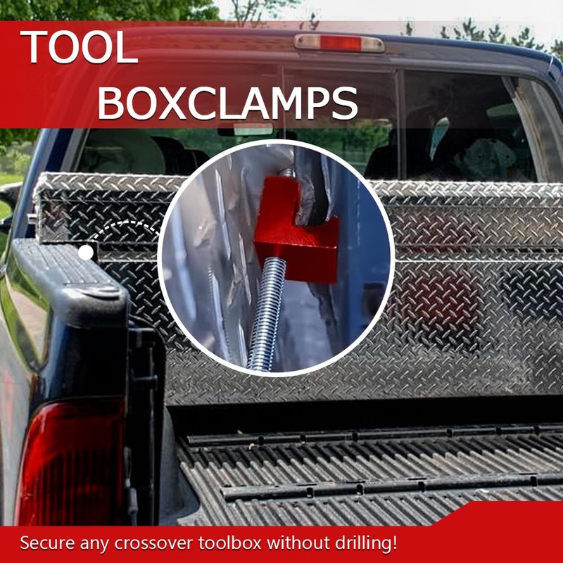 4PCS Truck Tool Box Mounting Kit, Truck Box Hooks, J