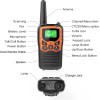 2 PACK Long Range 100 mile Walkie Talkie Two Way