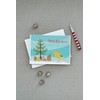 Border Canary Merry Christmas Greeting Cards and Envelopes Pack of