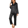 Reliwel Silk Pajamas for Women Button Down Satin Pjs Set