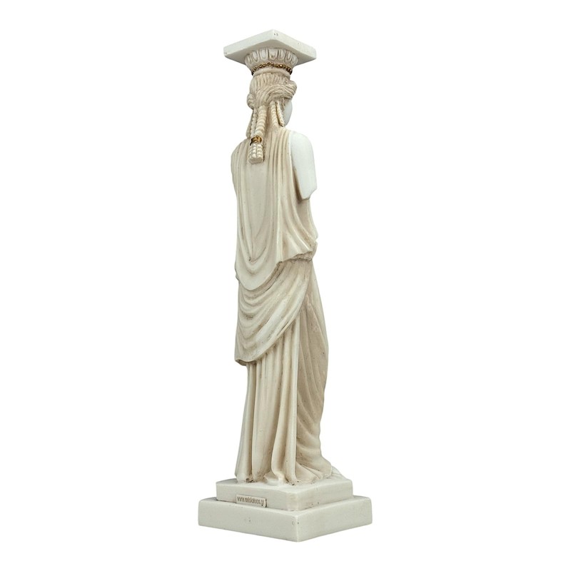 Caryatide Erechtheion Acropolis Athens Female Figure Greek Grey Patina Statue
