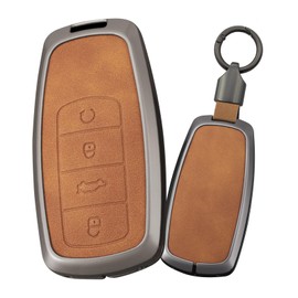 HIBEYO Car Key Case Fits Chery Tiggo 8 Pro Tiggo 8 Plus New 5 Plus 7pro Chery Tiggo 7 Pro Max Omoda 5 C5 Key Case Key Holder Key Shell Key Case Accessories B Brown