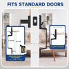 RAFECIEE Black Front Door Handle No Lock, Modern Exterior Door