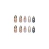 SINHOT Almond Press on Nails Medium - 3D Gold Chrome