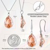 Linawe Citrine Crystal Jewelry Sets for Women, Yellow Diamond Pendant