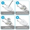 HITRENDS Eurostecker Flach, Euro Flachstecker, Stromstecker Flach (220V, 2.5A), Wei?