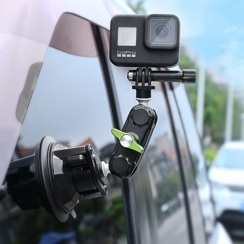 Photoys Vaccum Suction Cup Car Mount,Aluminum Alloy Magic Arm 360-Degree