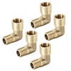 sourcing map Brass Pipe Fitting 90 Degree Elbow 1/8 PT