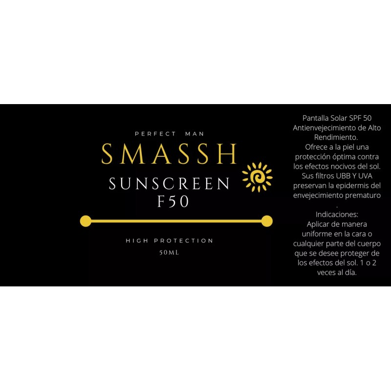 smassh Protector Solar F50 Efecto Mate Para Hombre Max Protección