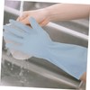 Zerodeko 3Pairs Reusable Cleaning Gloves for Dishwashing Kitchen Use Comfortable