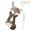 VALERY MADELYN Fox Santa Stocking 21 Inch Christmas Stocking for
