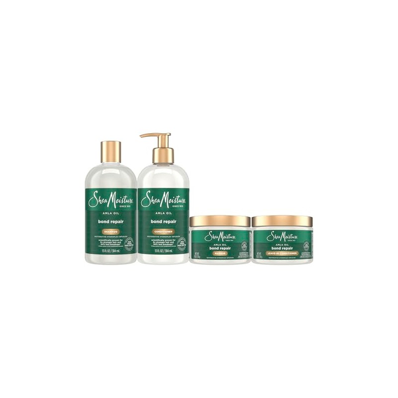 SheaMoisture Bond Repair Shampoo, Conditioner, Leave-In, & Masque Alma Oil
