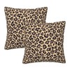 Jbofyee Leopard Throw Pillow Cover 18x18 Inch Wild Cheetah Print