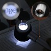 QWORK® Handheld Magnifier 10X Amplification with 3 Light and Measuring