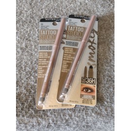 Maybelline 2x Maybelline Tattoo Studio Liner Gel Pencil #20 Smokey Grey Lasts 36H Eyeliner