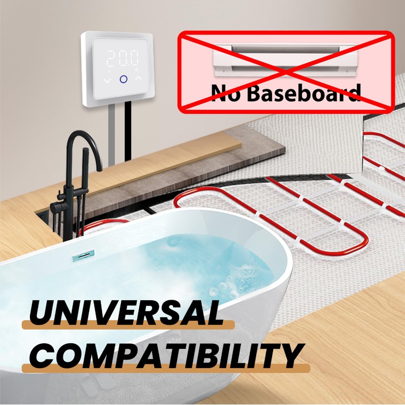 YeloDeer WiFi Smart Thermostat for Electric Underfloor Heating, Wireless Room